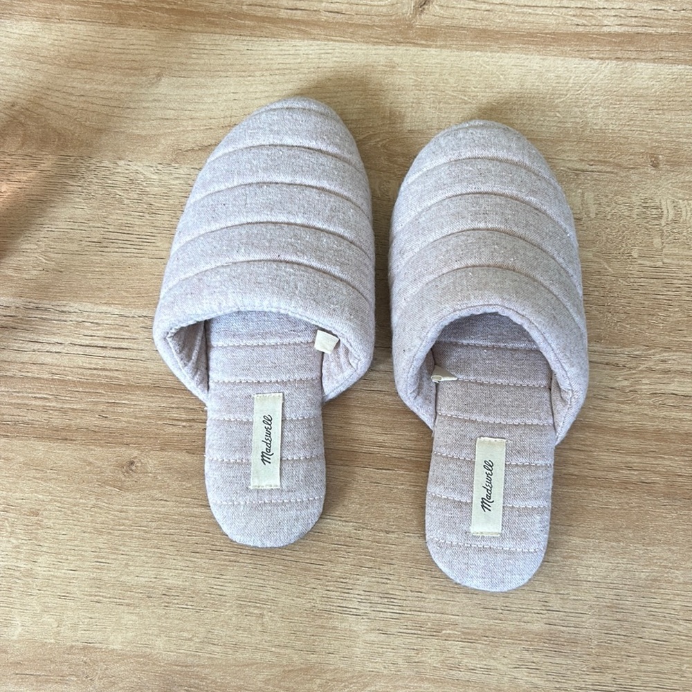 Madewell Quilted Lavender Slippers